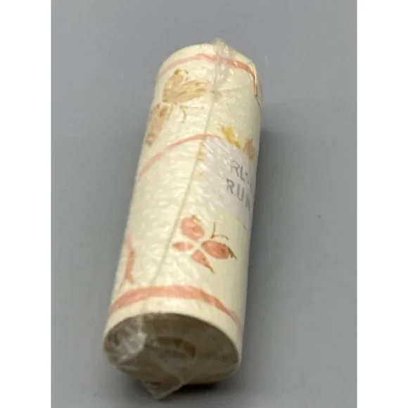 Authentic NOS Vintage Wallpaper Border, Yellow Wildflowers in Pink Bow Bouquet