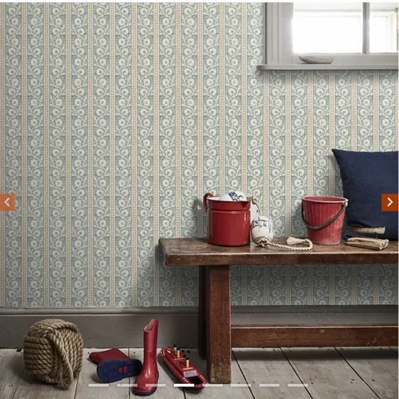 New Anthropologie x GP & J Baker Bibury Striped Floral Wallpaper Wall Mural Art