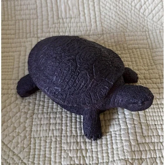 Cast Iron Looking Resin Turtle /Tortoise Secret Key Holder 6