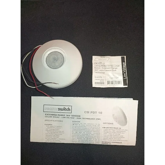 ACUITY CONTROLS CM PDT 10 CEILING MOUNT SENSOR LARGE MOTION EXTENDED RANGE