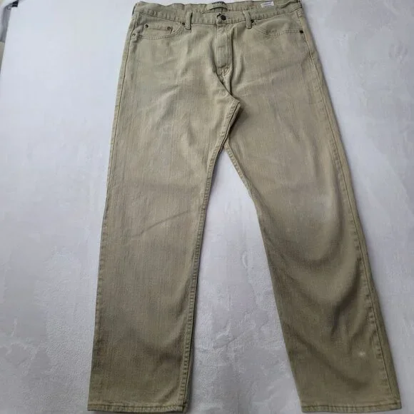 Wrangler Authentics Men's Beige Regular Fit Jeans Size 38x32