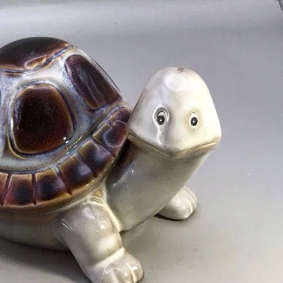 Ceramic Turtle Figurine Green With Beautiful Shell 5