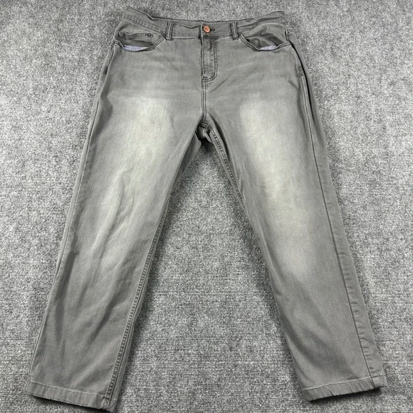 Mugsy Jeans‎ Men 37x27 Grey Beans Casual Stretch Denim Pants FLX3NCMC