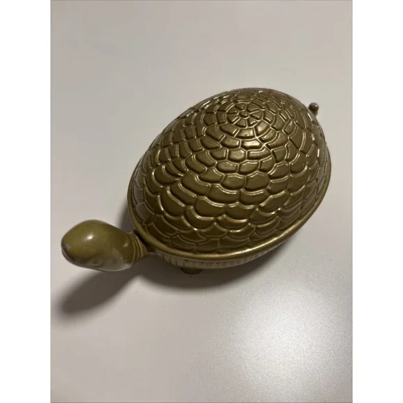 IKEA Statue Figurine Turtle Brass Gold Tone Color Made In India Removable Shell