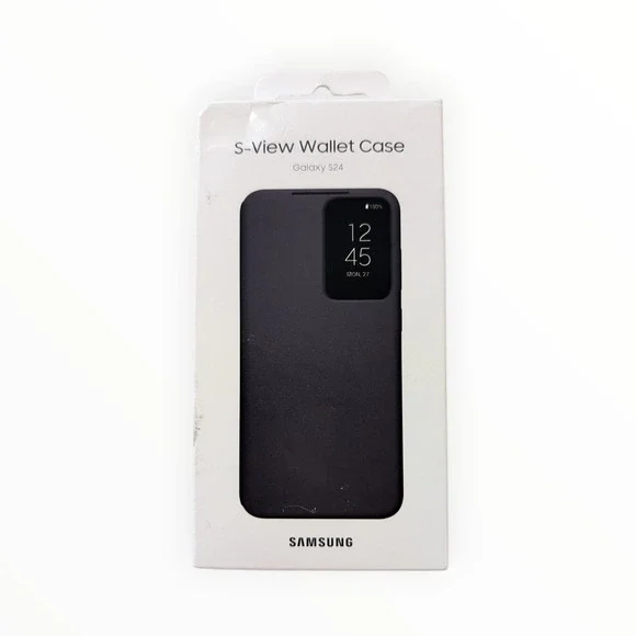 J3-N Samsung S-View Wallet Cover Case For Samsung Galaxy‎ S24 - Black