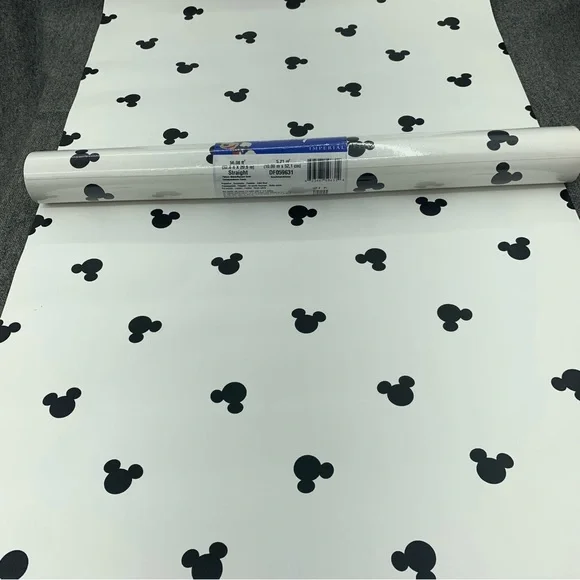 Vintage RARE Mickey Mouse Ears Wallpaper 20.5 Inches Wide X 32.8 feet Long.