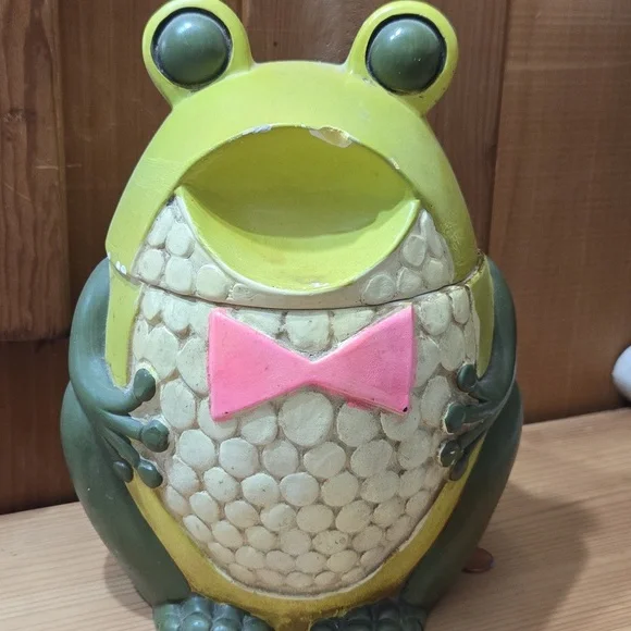 Vintage Cookie Jar Holt Howard Anthropomorphic Frog 9