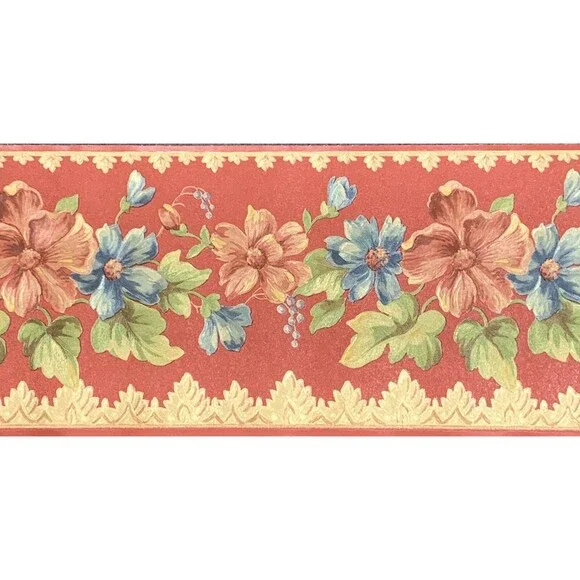 Decorative Floral Wallpaper Border by Brewster Wallcoverings