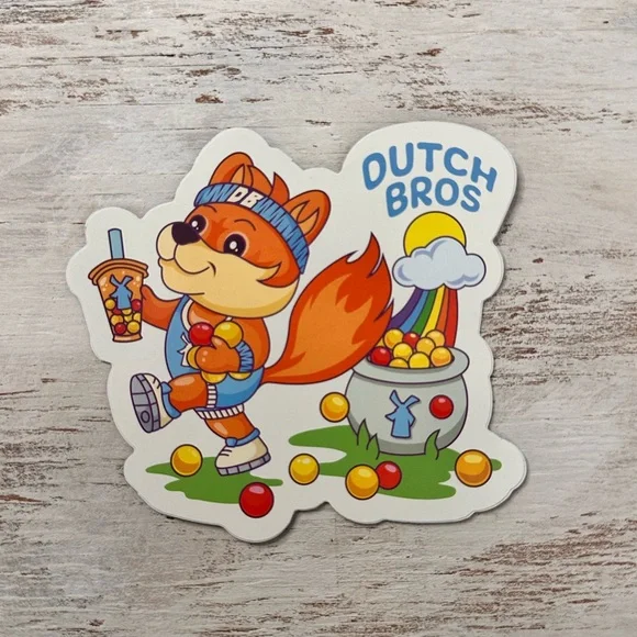 Dutch Bros Fox Sticker