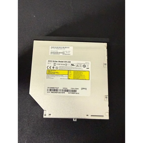 Samsung Toshiba DVD Writer SN-208 Slim‎ Internal SATA Laptop Drive Excellent