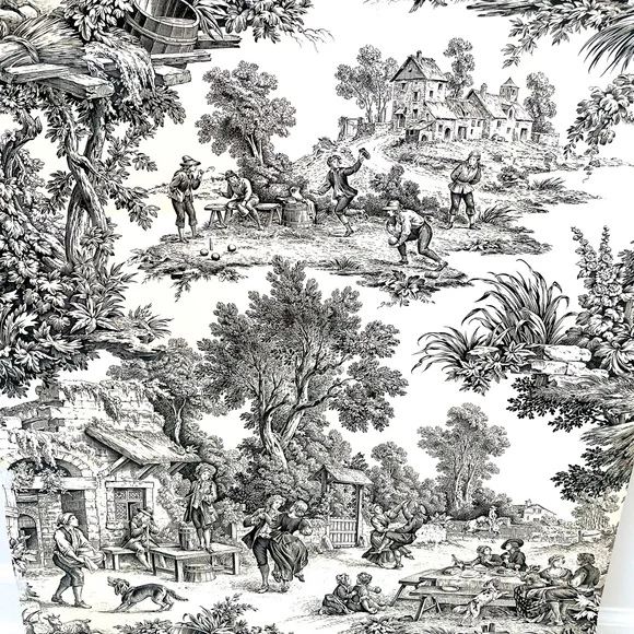 Thibaut Wallpaper and Fabric Pattern:839-T- 6654 Black and White - 1/Roll