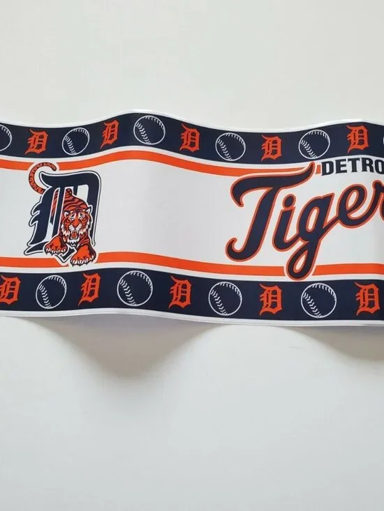 DETROIT TIGERS MLB PEEL & STICK WALLPAPER BORDER. NEW