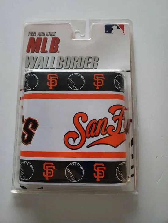 SAN FRANCISCO GIANTS MLB PEEL & STICK WALLPAPER BORDER. NEW
