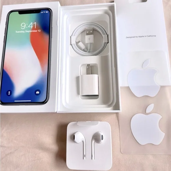 iPhone X accessories with box
