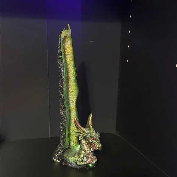 Used Green Dragon Reptile Incense holder