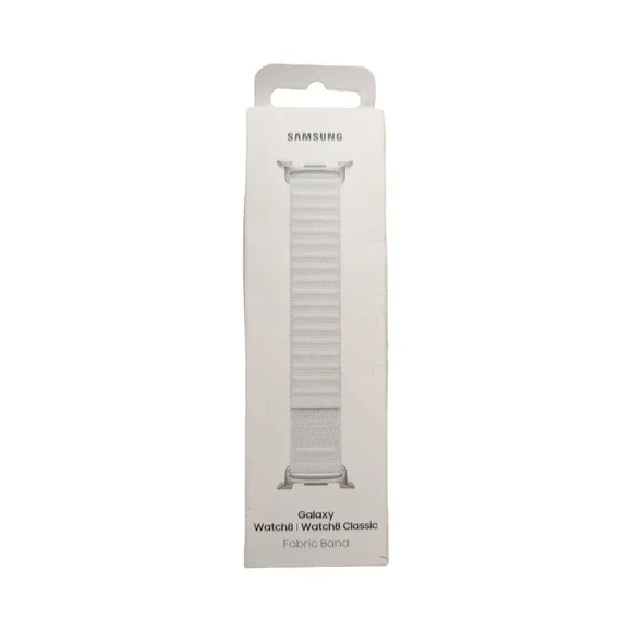23-U Samsung Galaxy Fabric Band for Watch8 & Watch8 Classic S/M White