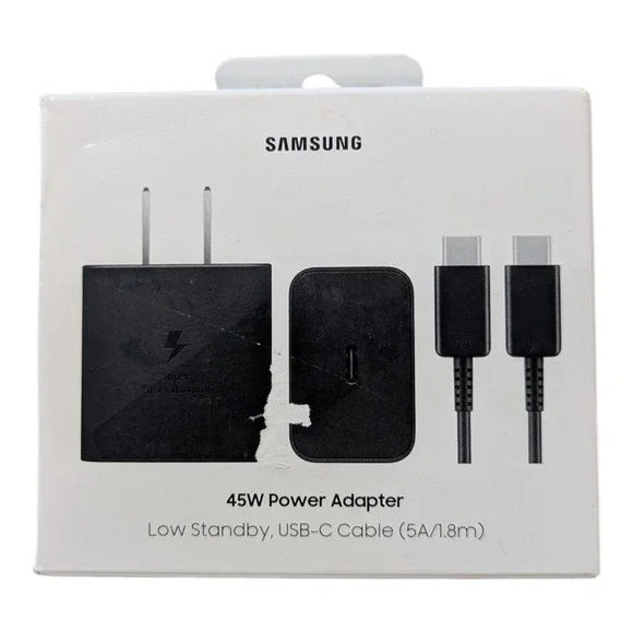 Aa2-O Samsung 45W Super Fast Charging USB-C Wall Adapter w/Type C Charging Cable