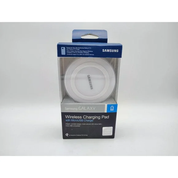 Samsung EP-PG920IBUGUS Wireless QI Charging Pad W MICROUSB CHARGER White