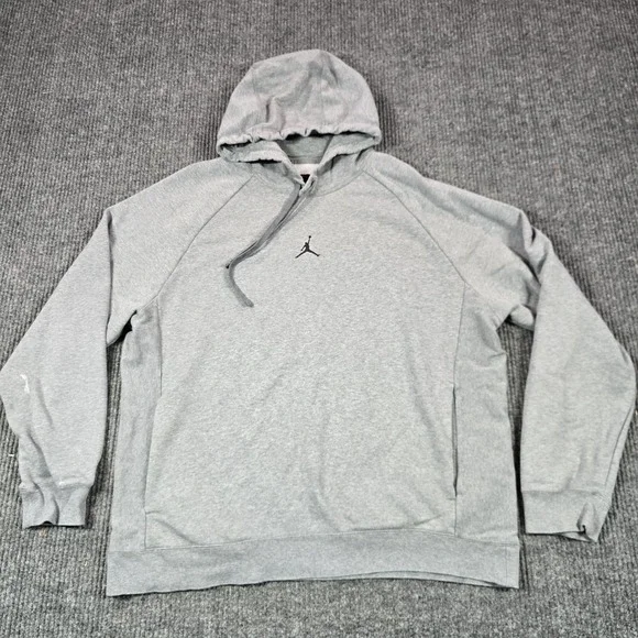 Jordan Hoodie Mens‎ XL Gray Dri-FIT Fleece Pullover Crossover Fleece dq7327-091