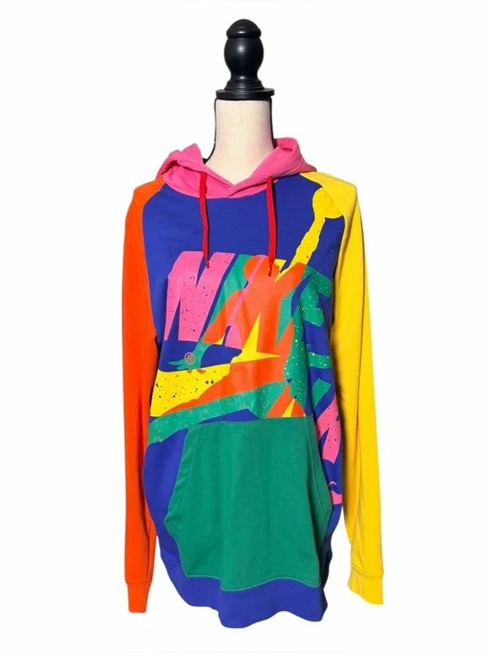 Nike Air Jordan Jumpman Classics Pullover Hoodie Blue Multi NWT Size Large