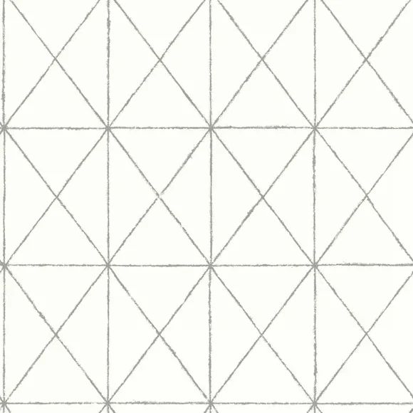 Wallpaper Intersection White and Silver Geometric