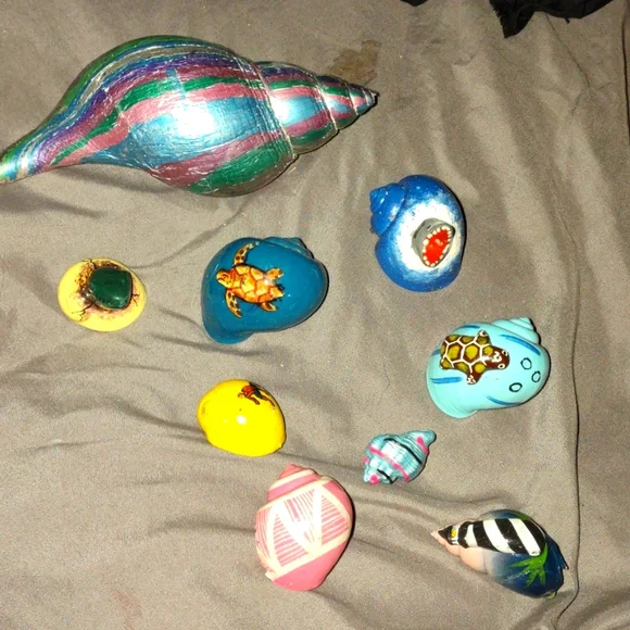 Hand painted hermit crab shells