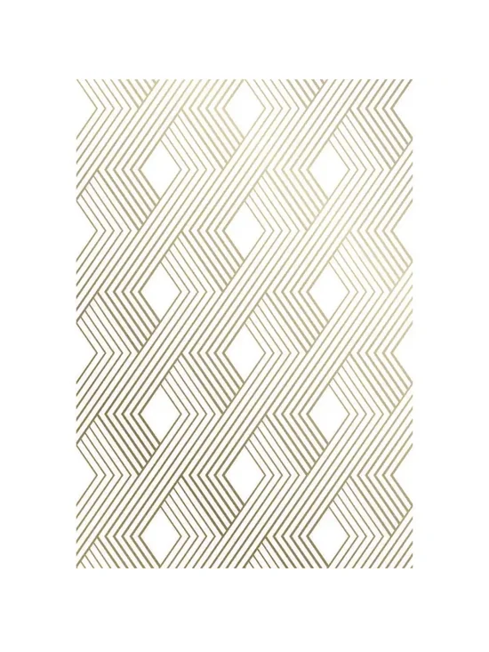 Peel and Stick Wallpaper Sheets 11 in. x 16 in. Gold Woven Geometric, Qty 24 NIB