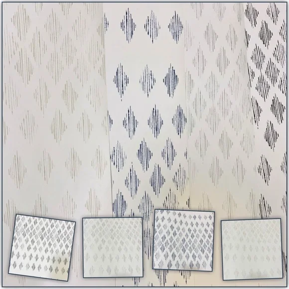 4 Large Geometric Patterned DIY Arts & Crafts Sheets - Quality Wallpaper Samples