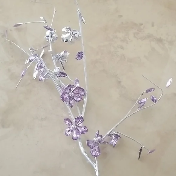 Purple Glass Flowers Strand