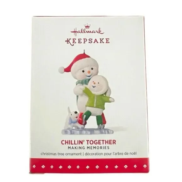 Hallmark Keepsake Ornament 2015 Making Memories Chillin' Together Puppy 8th