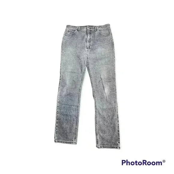Vintage 90s Lee riders black ice acid wash jeans. 38x34. Union made USA
