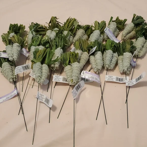 19 Mint Green Carrot Picks