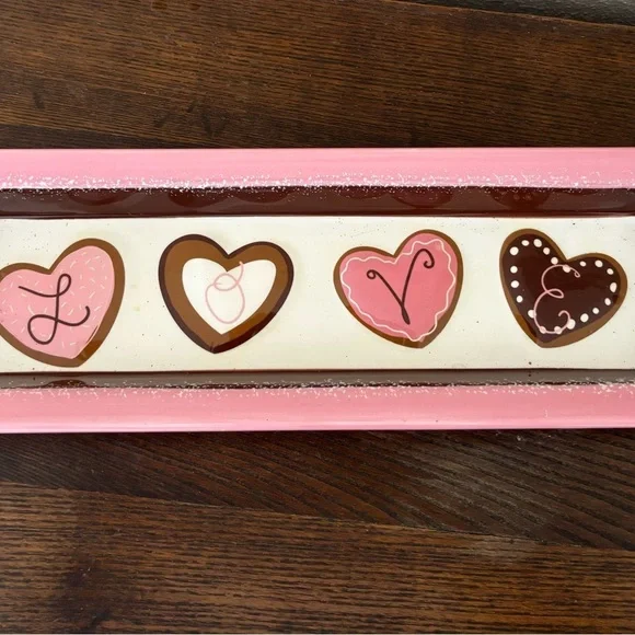 Pink and Brown Heart Wall Decor