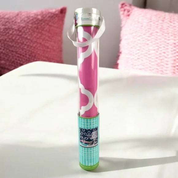 RoomLookz Peel And Stick Repositionable Wallpaper Pink 16 Feet New