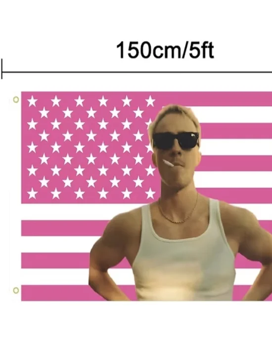 Pink American Flag Wall Flag