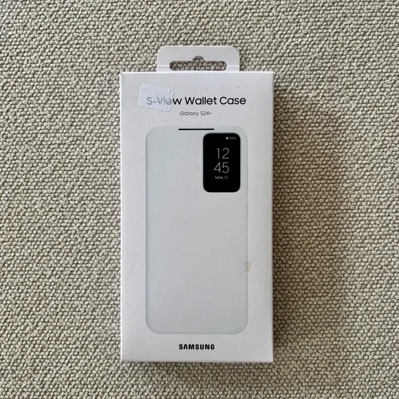 Genuine Samsung Galaxy S24+ S-View Wallet Phone Case - White