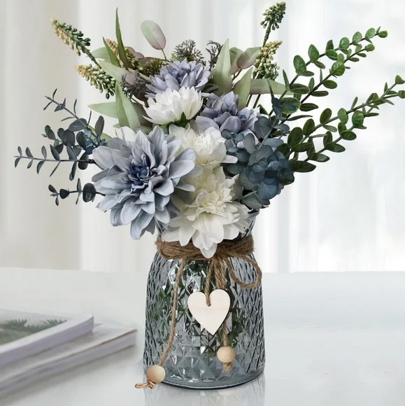 Blue Tinted Glass Vase