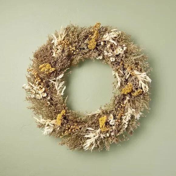 Hearth & Hand Preserved Spring Grass & Flower Brown & Gold 21