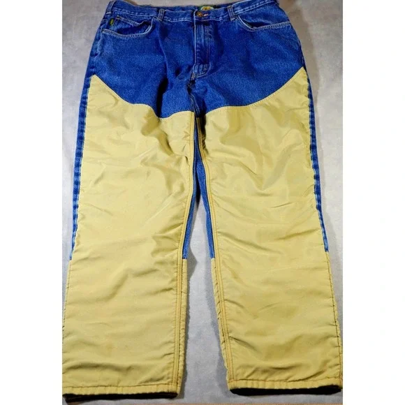Vintage 90s Cabelas Mens 42x34 (fits40x32) Field Brush Denim Jeans Blue Cotton