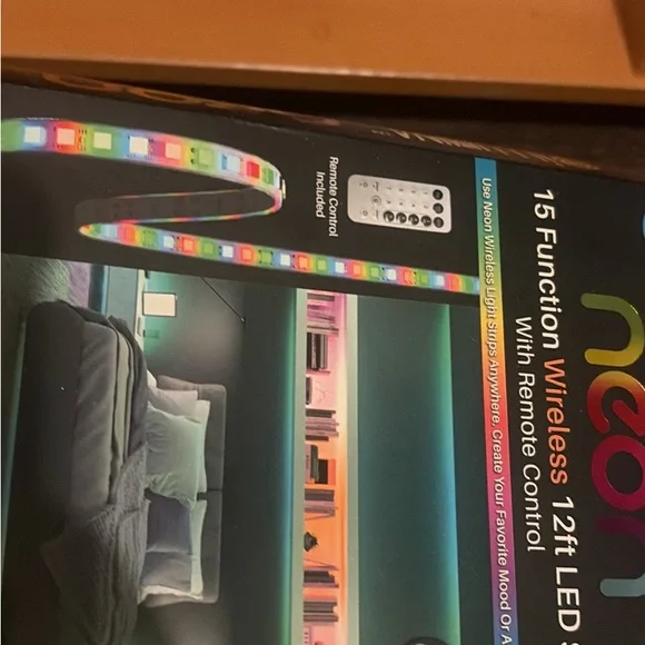 15 Function Wireless 12ft LED Light Strip with Remote