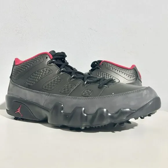 Air Jordan 9 Low G “Charcoal” Men’s Size 11.5-12 Red Black Golf Shoes No Lid