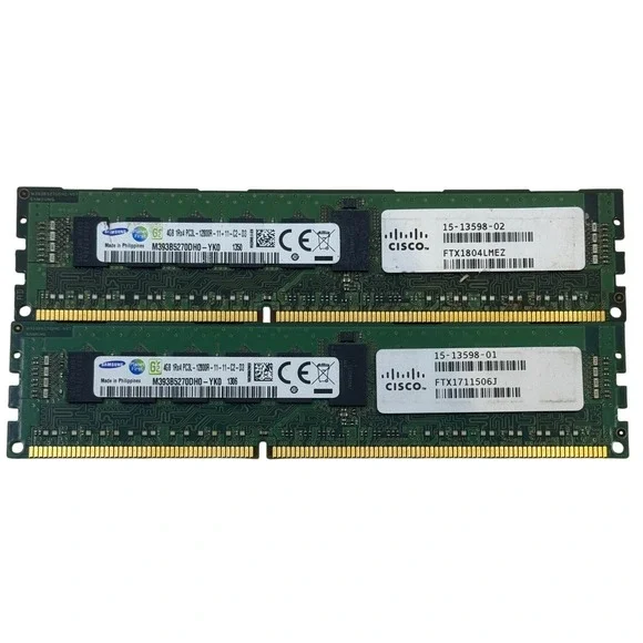 Samsung 8GB 2x4GB PC3L-12800R DDR3 1600MHz ECC Server RAM Cisco UCS-MR-1X041RY-A