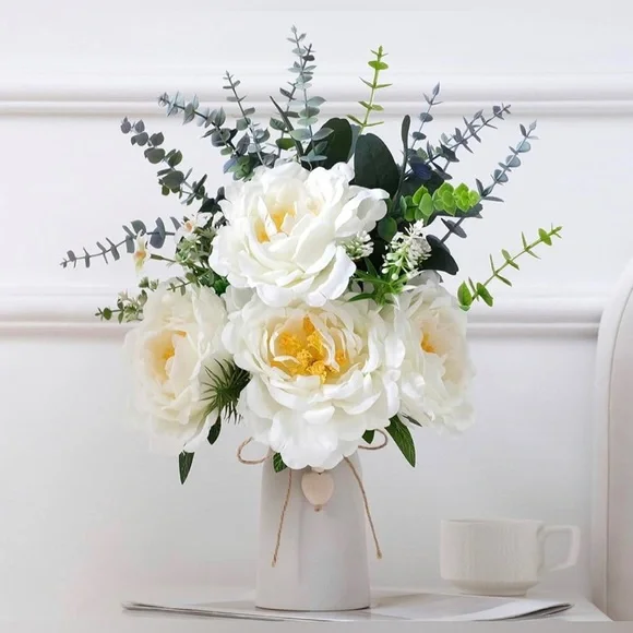 🌸NEW Artificial Peony Flower Arrangement 16