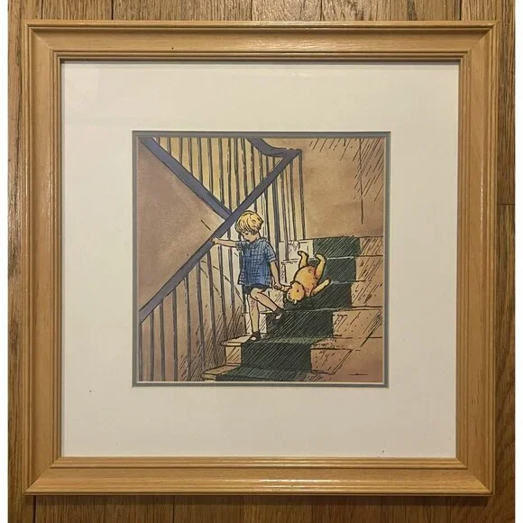 Classic Winnie The Pooh Framed Matted Print 15