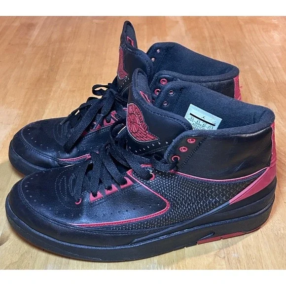 Men's Size‎ 9.5 Nike Air Jordan 2 Retro Alternate 87 Black Red 834274-001