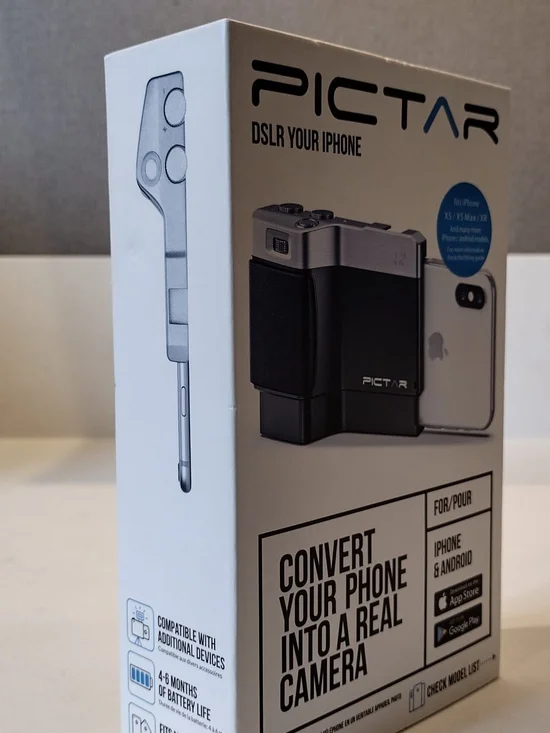 Pictar DSLR-Style iPhone Camera Grip - Black & Silver