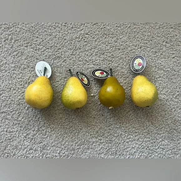 Set of 4 Faux Pears | Hobby Lobby “Way to Grow” Artificial Fruit