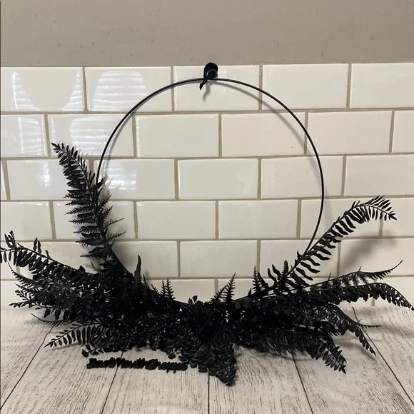 Target Threshold All Black Minimalistic Wreath Decor