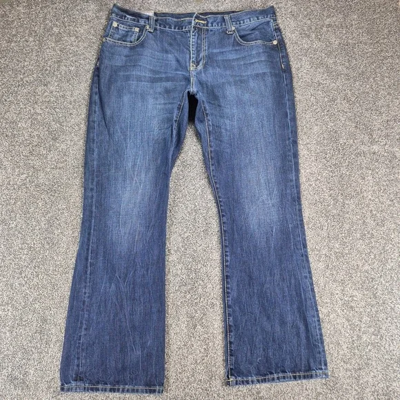 Stetson Jeans Mens 38x32 Blue 1014 Rocker Bootcut Western Denim‎
