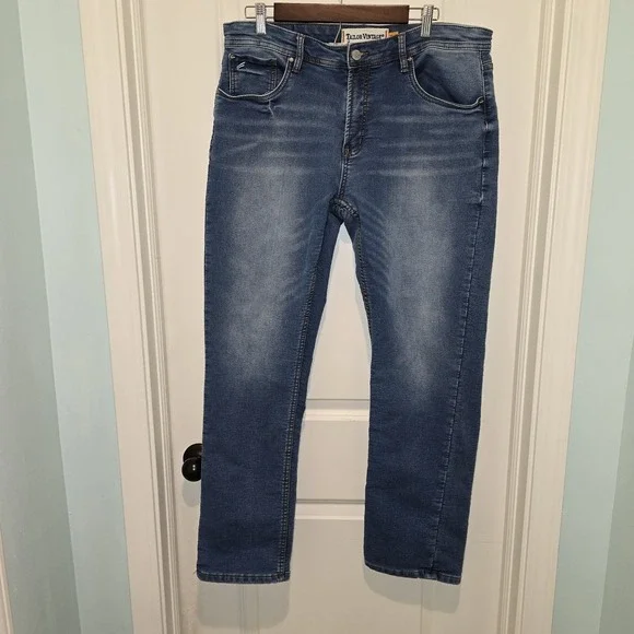 Tailor Vintage Men's Blue Denim Jeans Size‎ 36x32 Straight Fit